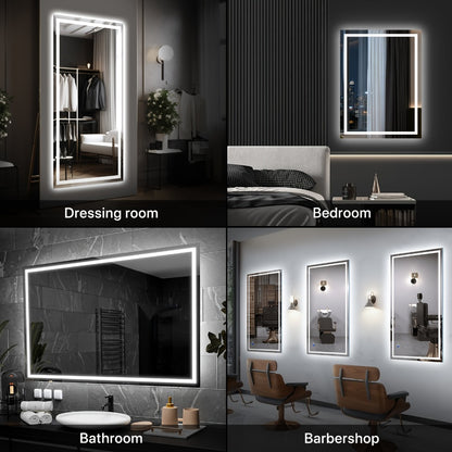 LED Bathroom Vanity Mirror with Anti-Fog Function for Dressing and Daily Routines detail image - detail view 12