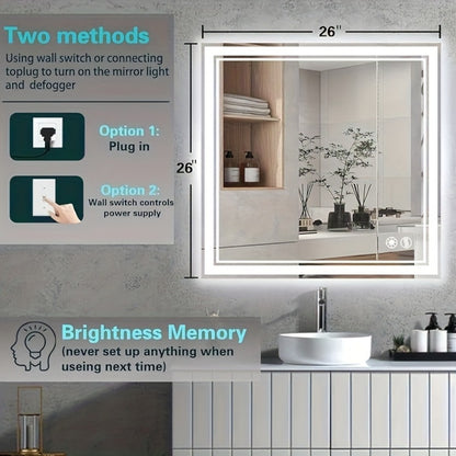 LED Bathroom Vanity Mirror with Anti-Fog Function for Dressing, with Multiple Size Options detail image - detail view 11