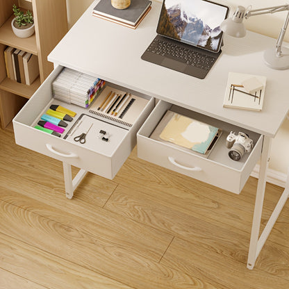 Vanity Desk shown in the WHTIE, 42 Inch option