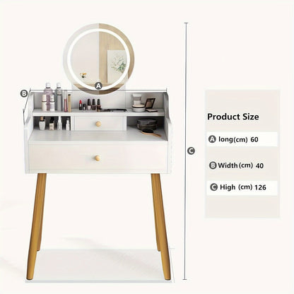 Makeup Vanity Desk with Storage Drawers for Dressing and Daily Routines in Bedroom detail image