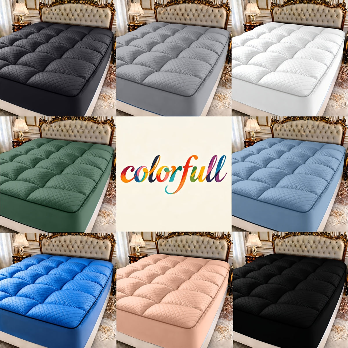 Mattress Covers and Protectors shown in the Random Color, Twin option