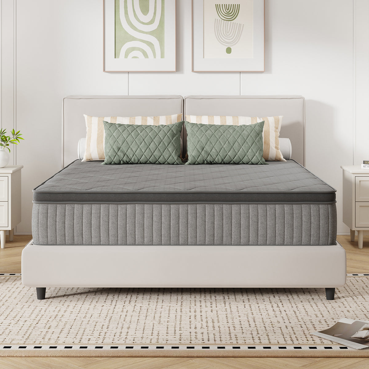 Mattress shown in the Full, 10in Gray option