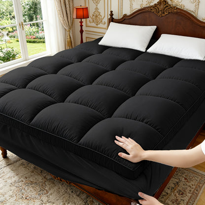 Mattress Pad shown in the Black, Full (54in×75in) option