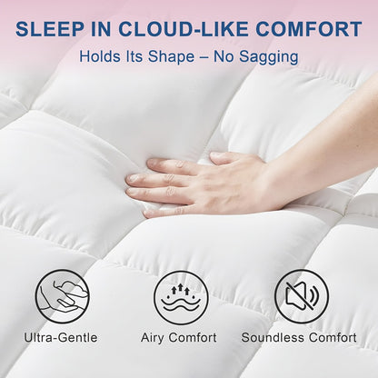 Mattress Pad with Washable Cover and Multiple Color Options for Bedroom detail image - detail view 10