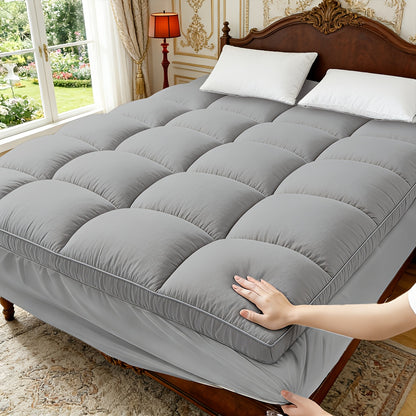 Mattress Pad shown in the Silvery, Twin (39in×75in) option