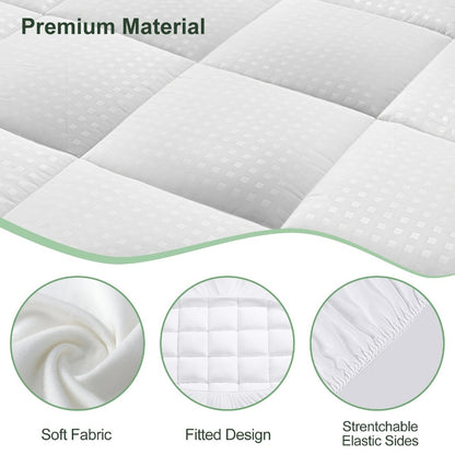 Mattress Topper, Bed Mattress Pad for Bedroom Comfort and Support detail image - detail view 6
