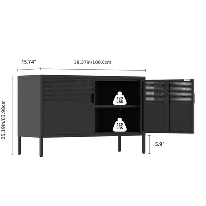 Storage Cabinet shown in the Black option