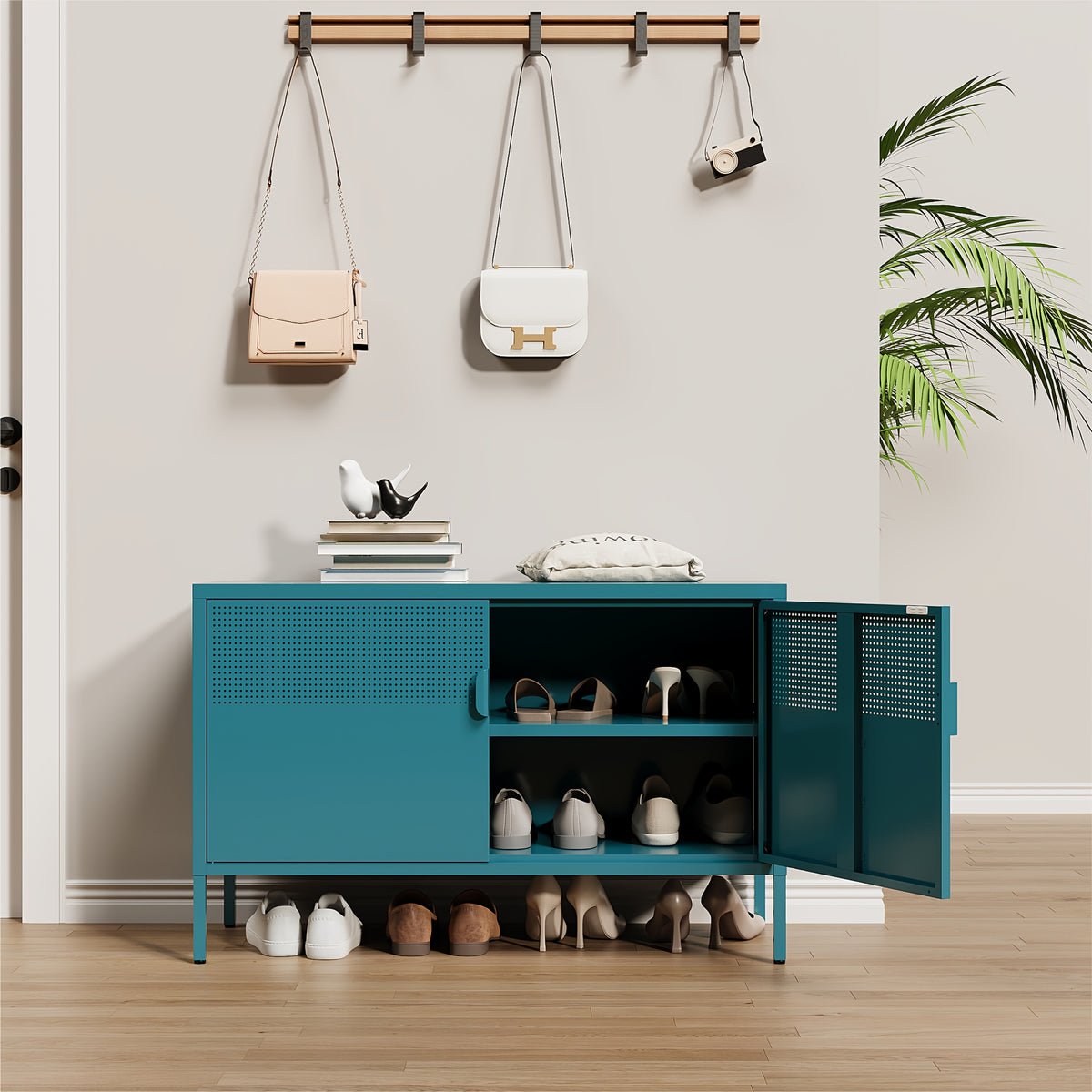 Storage Cabinet shown in the Blue option