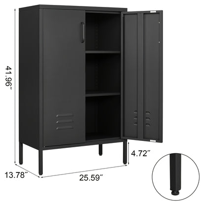 Storage Cabinet shown in the Black option