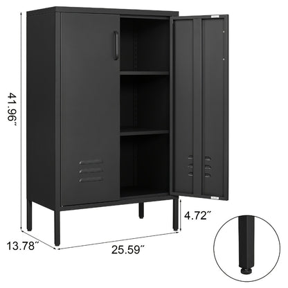 Metal Bathroom Storage Cabinet with Adjustable Shelves for Organized Everyday Storage detail image - detail view 10