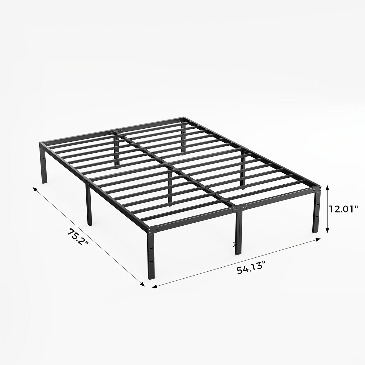 Bed Frame shown in the Full(12IN) option