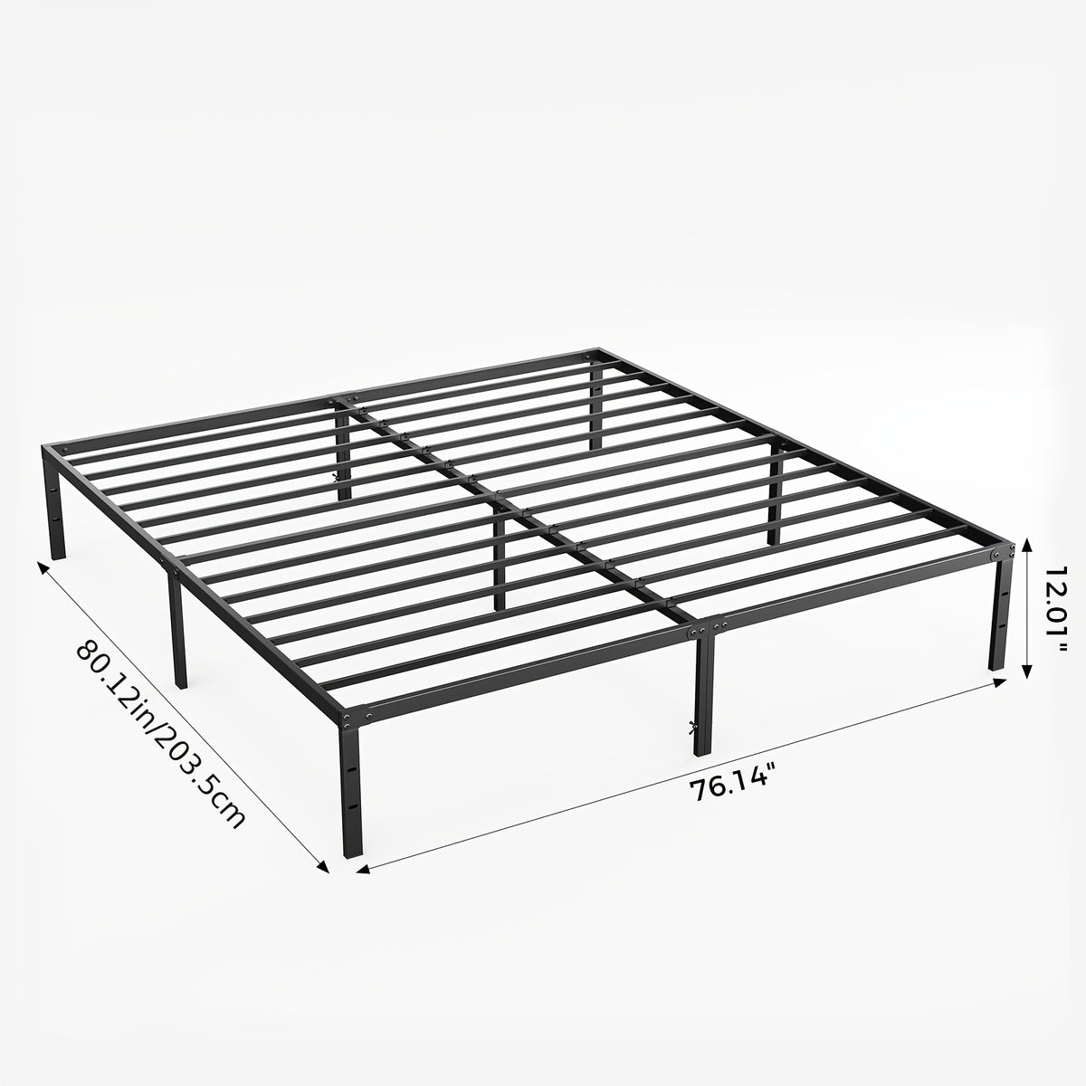 Bed Frame shown in the King(12IN) option