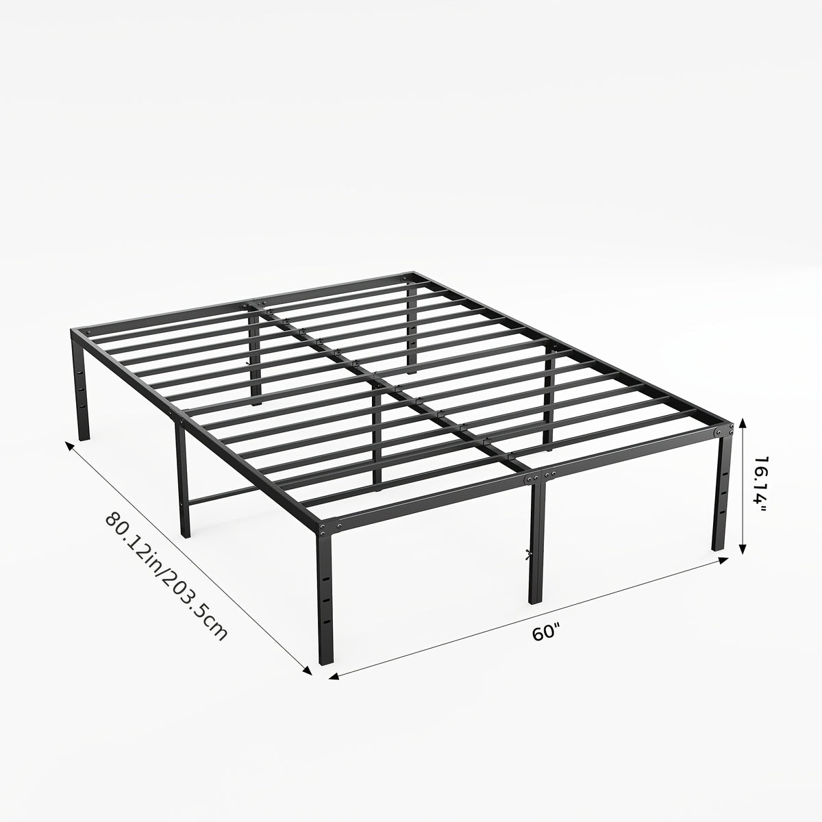 Bed Frame shown in the Queen (16IN) option