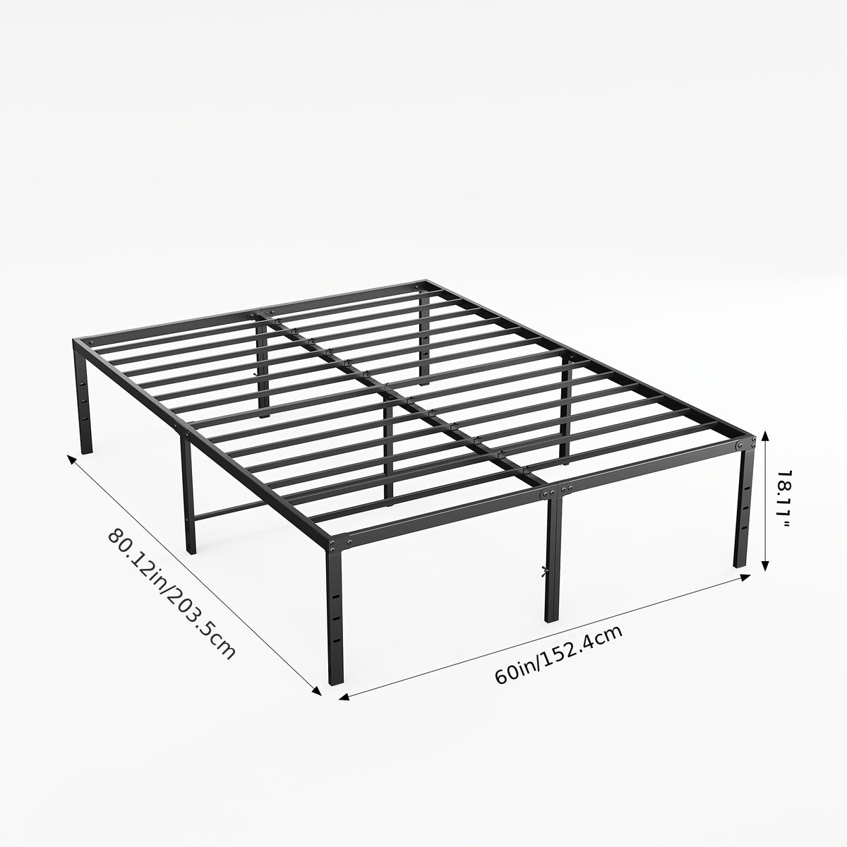 Bed Frame shown in the Queen (18IN) option