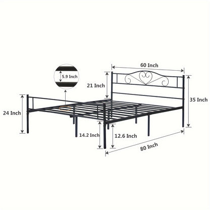 Bed Frame shown in the Black, Queen option