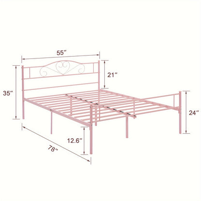 Metal Bed Frame with Headboard and Footboard and No Box Spring Needed for Bedroom detail image - detail view 20