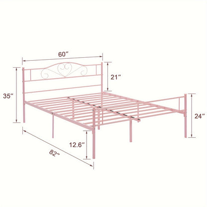 Metal Bed Frame with Headboard and Footboard and No Box Spring Needed for Bedroom detail image - detail view 21