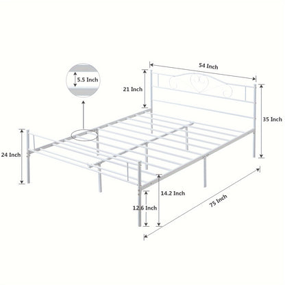 Bed Frame shown in the White, Full option