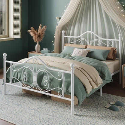 Metal Bed Frame with Headboard and Footboard and No Box Spring Needed detail image - detail view 12