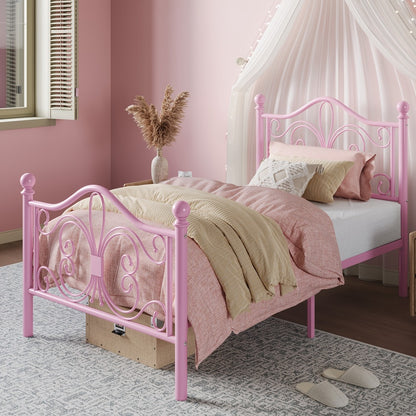 Metal Bed Frame with Headboard and Footboard and No Box Spring Needed detail image - detail view 3