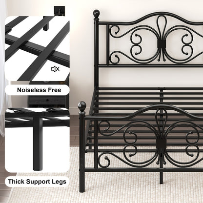 Metal Bed Frame with Headboard and Footboard for Bedroom Comfort and Support detail image - detail view 11