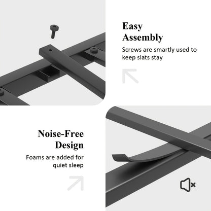 Metal Bed Frame with Headboard and Footboard for Bedroom Comfort and Support detail image - detail view 13