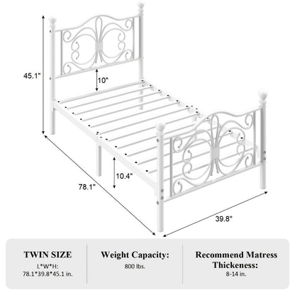 Metal Bed Frame with Headboard and Footboard for Bedroom Comfort and Support detail image - detail view 6