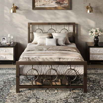 Bed Frame shown in the Brown, Twin option