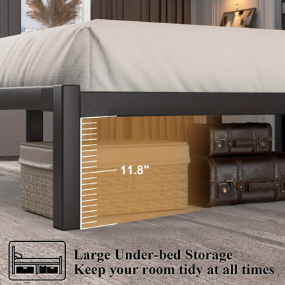 Metal Bed Frame with No Box Spring Needed for Bedroom Comfort and Support detail image - detail view 12