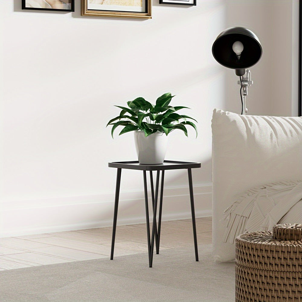 End Table, Metal Small Square Side Table for Living Room Bedroom Patio, Indoor Outdoor shown in the main product view
