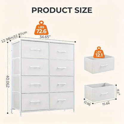 Metal Fabric Storage Cabinet with Deep Drawers for Organized Everyday Storage in Entryway detail image - detail view 23