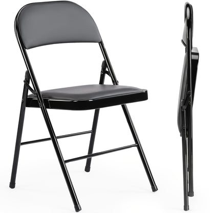 Folding Chair shown in the Black, 2 Packs option
