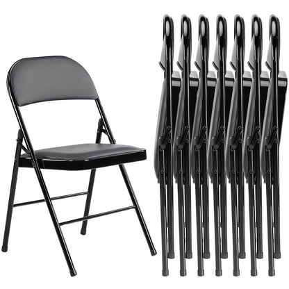 Folding Chair shown in the Black, 8 Pack option