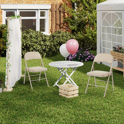 Metal Faux Leather Folding Chair with Stackable Design for Comfortable Everyday Seating detail image - detail view 18