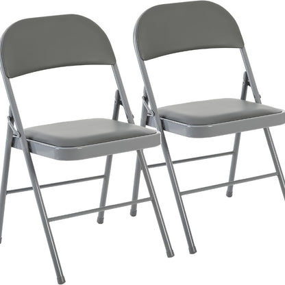 Metal Faux Leather Folding Chair with Stackable Design for Comfortable Everyday Seating detail image - detail view 22