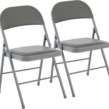 Folding Chair shown in the Grey, 2 Packs option