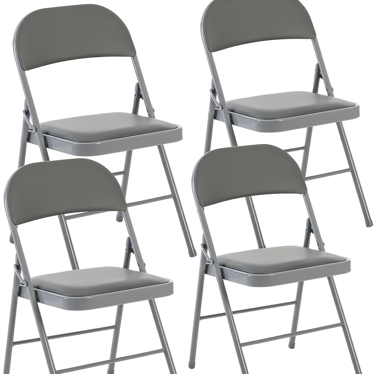 Folding Chair shown in the Grey, 4 Packs option