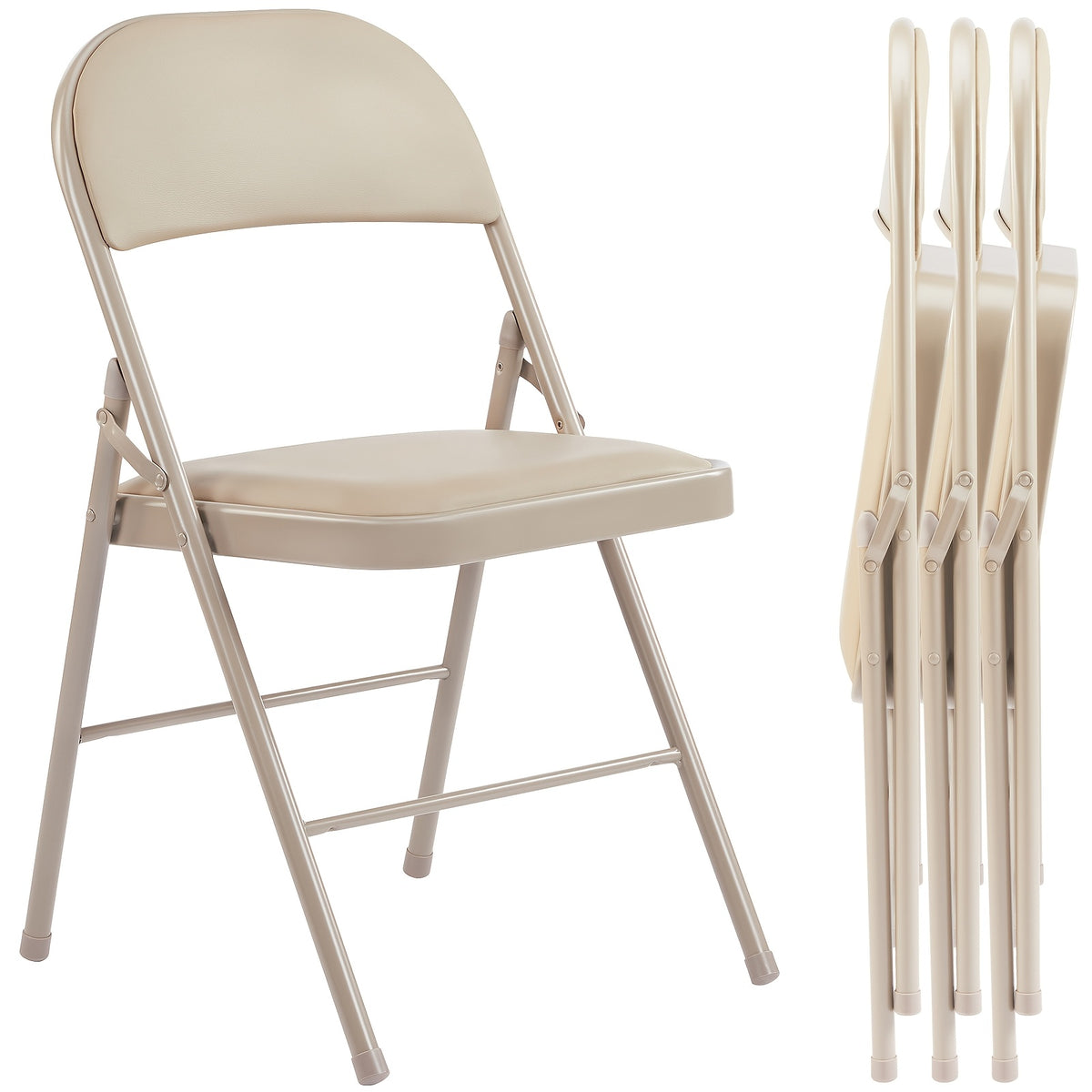 Folding Chair shown in the Khaki, 4 Packs option