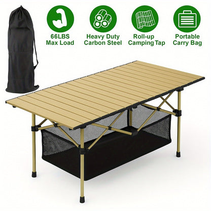 Metal Folding Table, Portable Fold-Up Table for Work, Display, and Everyday Use in Patio detail image - detail view 3