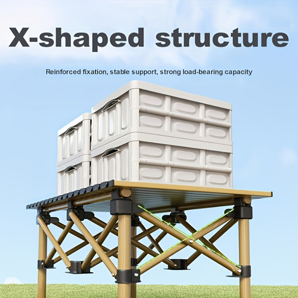 Metal Folding Table, Portable Fold-Up Table for Work, Display, and Everyday Use in Patio detail image - detail view 5