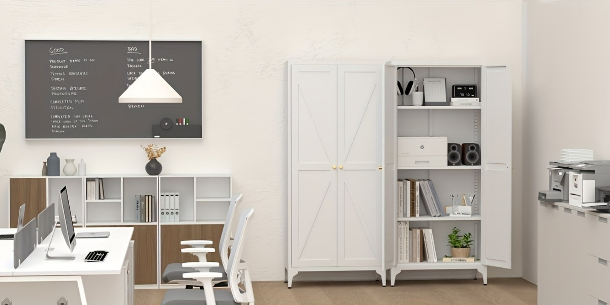 Metal Kitchen Pantry Cabinet with Adjustable Shelves for Organized Everyday Storage detail image - detail view 19