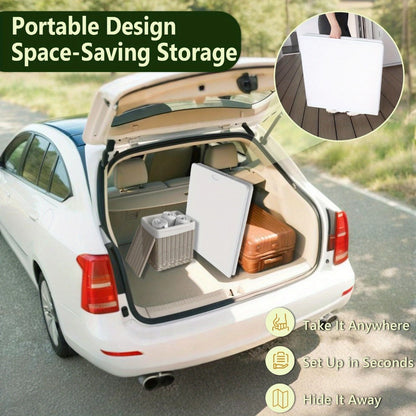 Metal Plastic Folding Table, Portable Fold-Up Table for Patio detail image - detail view 16