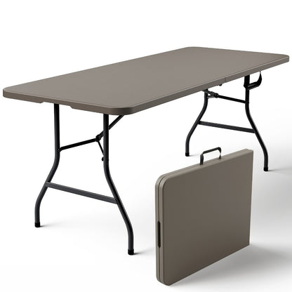 Metal Plastic Folding Table, Portable Fold-Up Table for Patio detail image - detail view 17