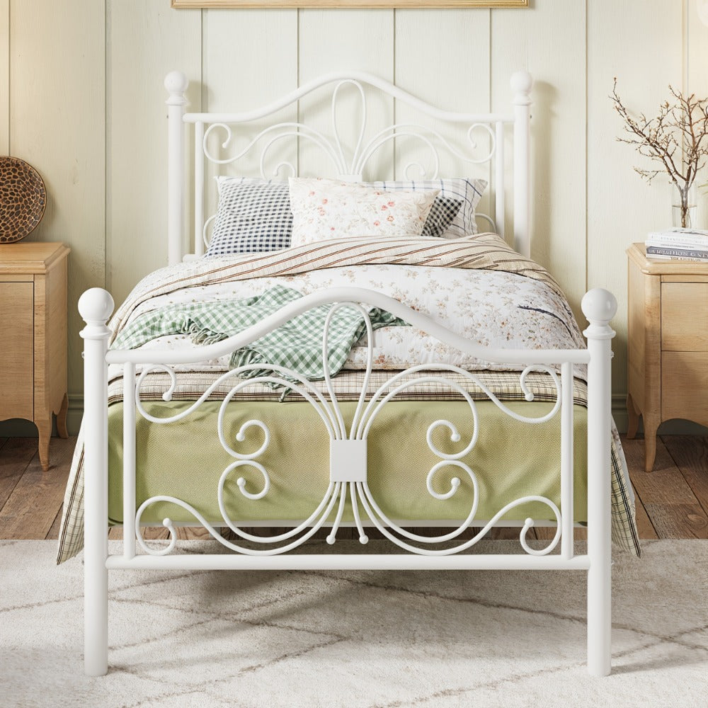 Metal Platform Bed Frame with Headboard and Footboard and No Box Spring Needed for Bedroom detail image - detail view 10