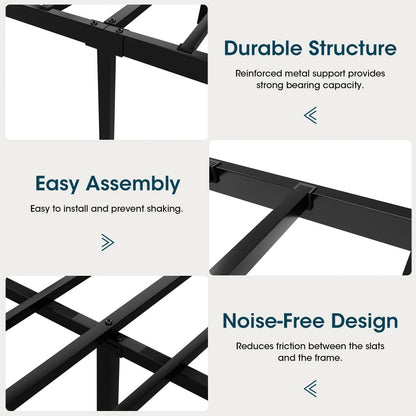 Metal Platform Bed Frame with Headboard and Footboard and No Box Spring Needed for Bedroom detail image - detail view 13