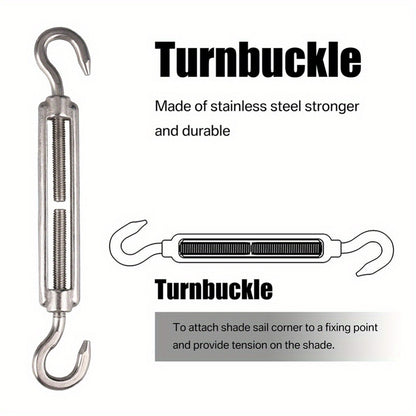 Metal Shade Sail Hardware Kit for Outdoor Shade and Protection in Patio detail image - detail view 5