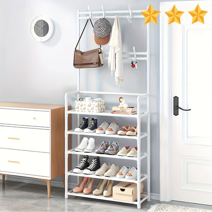 Shoe Rack shown in the White 5-layer upgraded version option
