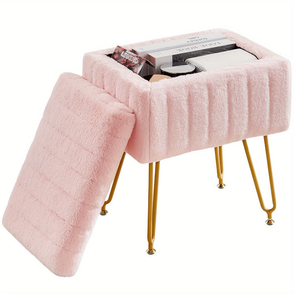 Metal Vanity Stool for Dressing and Daily Routines in Bedroom detail image - detail view 3
