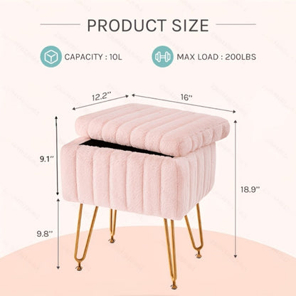 Metal Vanity Stool for Dressing and Daily Routines in Bedroom detail image - detail view 4