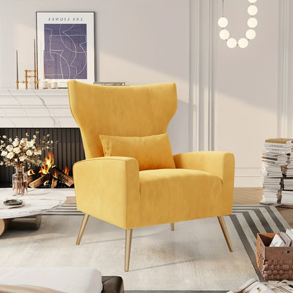 Metal Velvet Accent Chair, Living Room Armchair for Comfortable Everyday Seating detail image - detail view 21